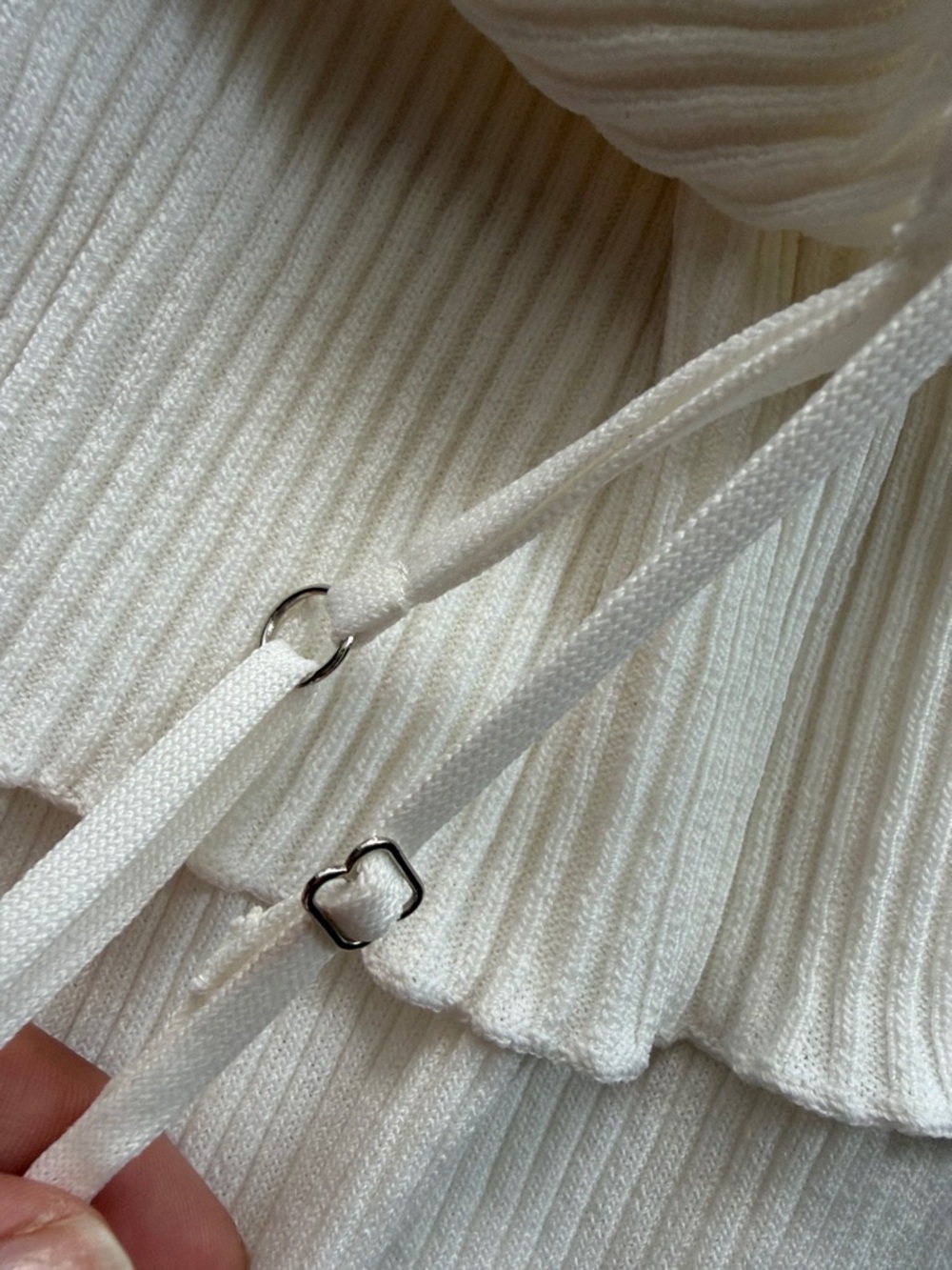 Ivory Ribbed Knit Cami Top - Picture 3 of 3